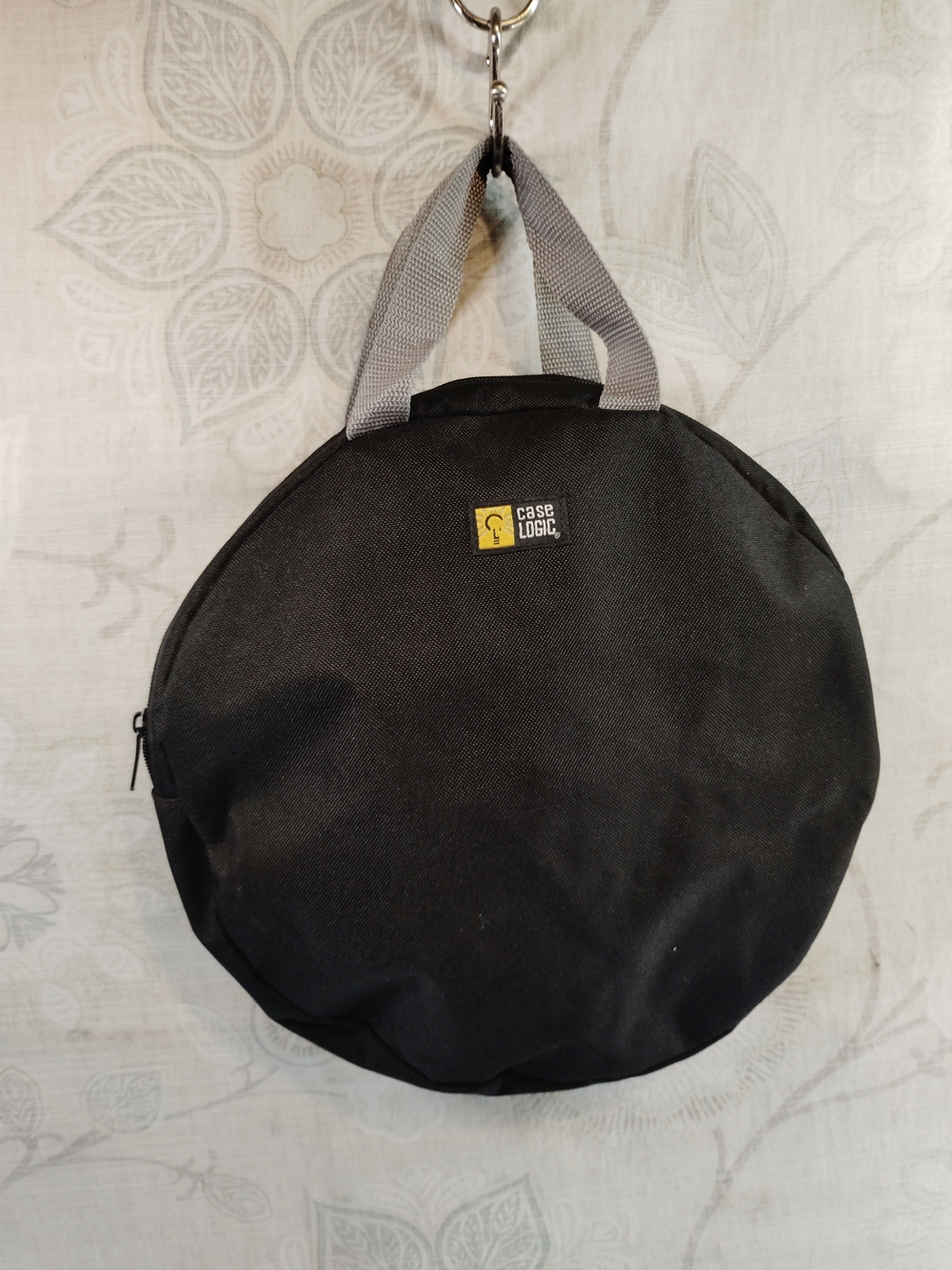 Case Logic Black Round Carry Bag with Gray Handles